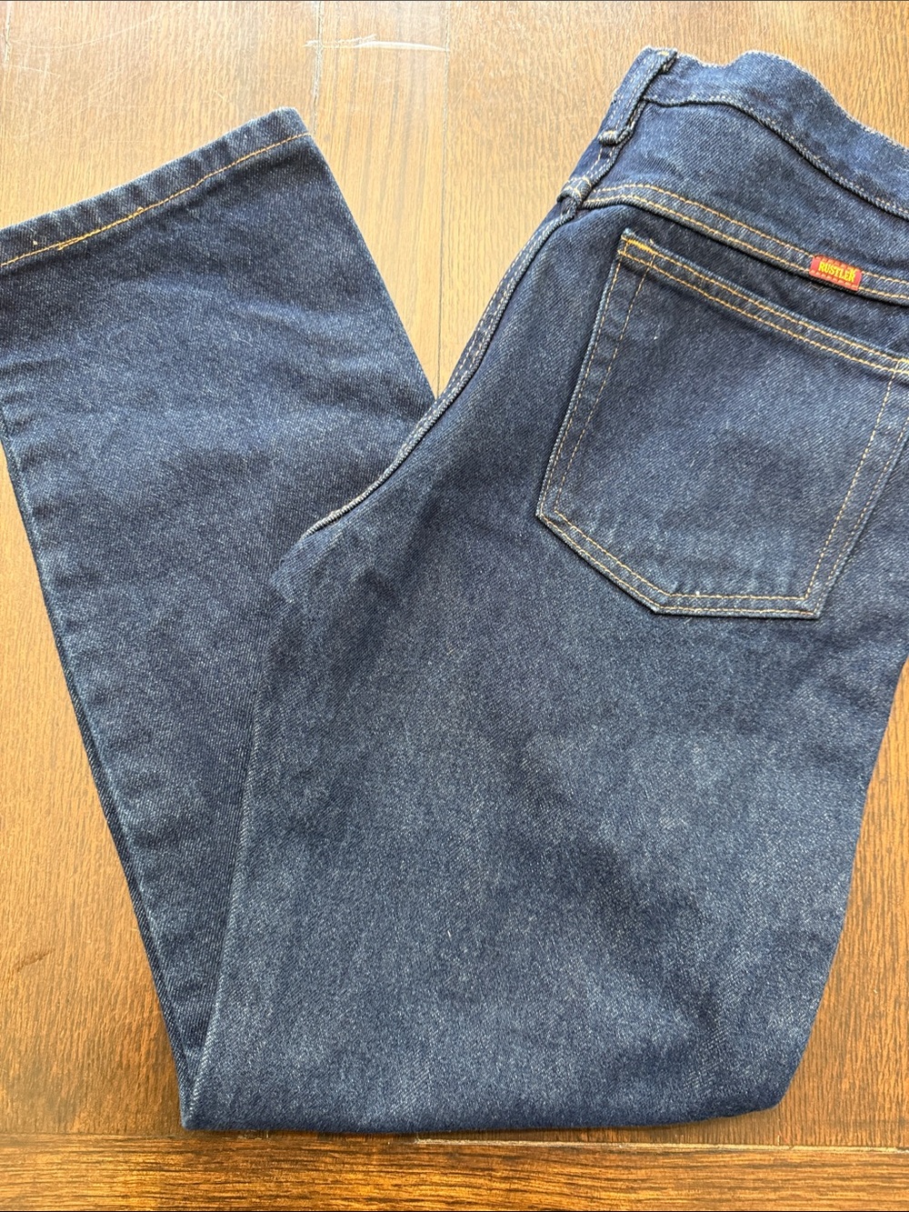NWOT Wrangler Rustler Men's Straight Jeans Dark Blue Denim 32x30